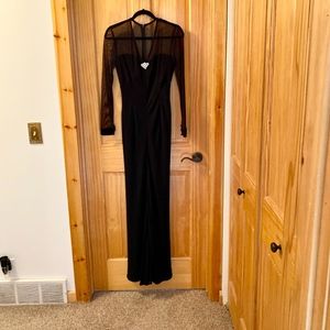 Black Mermaid Pinstripe Menswear Style Gown